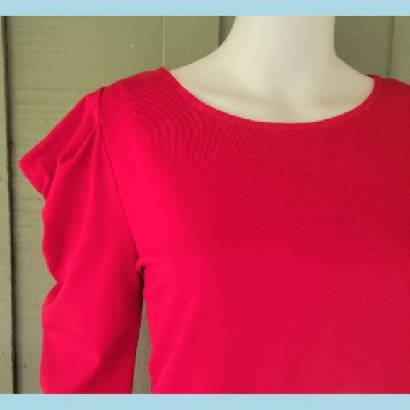 New BB DAKOTA Steve Madden Red Spill the Tea Dress - Picture 3 of 5